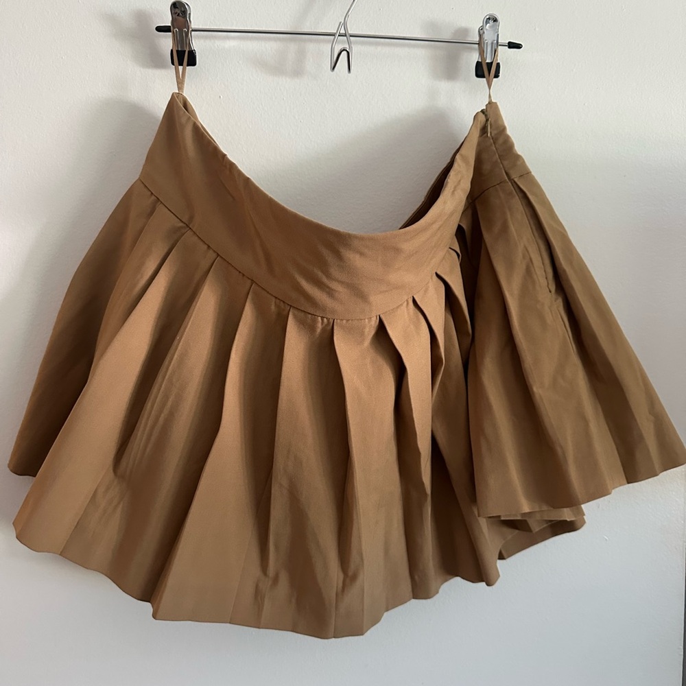 Zara Tan Pleated Skirt/ Skort